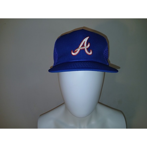 Sports Specialties Other - VTG Atlanta Braves Sports Specialties Hat Cap Snapback Mens Large Blue Trucker
